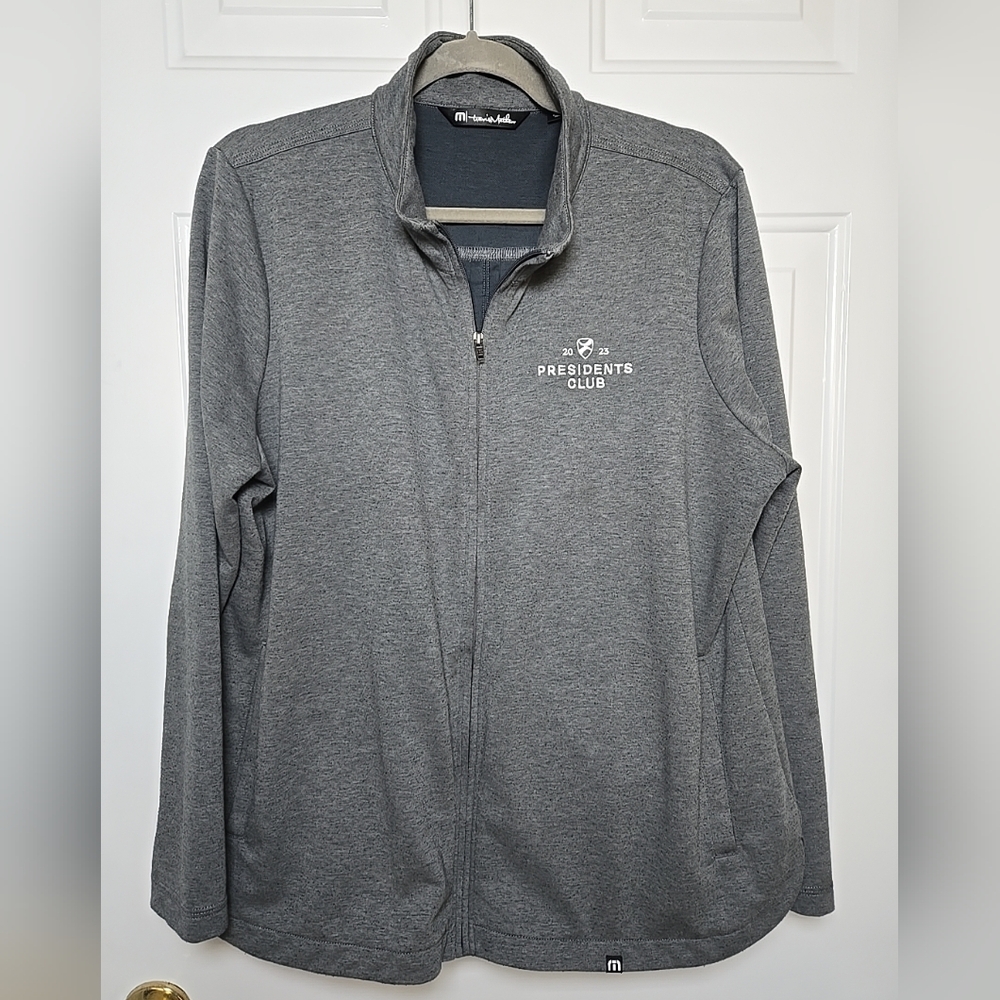 Travis Mathew Ladies XXL Presidents Club Full Zip Gray Soft Jersey Knit Jacket